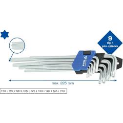 Brilliant Tools BT044019 Winkelstiftschlüssel-Satz, 9-tlg, Torx®-Profil, lang [Powered Sekskantnøkkel